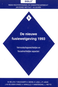 De nieuwe fusiewetgeving 1993