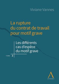 La rupture du contrat de travail pour motif grave. Tome 3