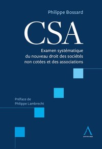 CSA - Examen systématique du nouveau droit des sociétés non cotées et des associations