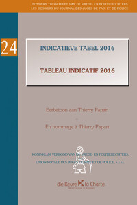 Indicatieve tabel 2016 / Tableau indicatif 2016