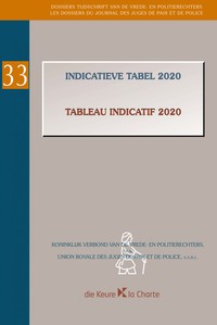 Indicatieve Tabel 2020/Tableau Indicatif 2020