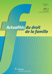 Actualités du droit de la famille