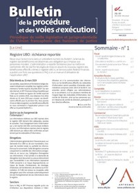 Bulletin de la procédure et des voies d'exécution