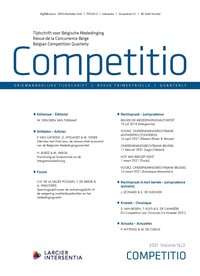 Competitio - Tijdschrift voor Belgische Mededinging - Revue de la Concurrence Belge