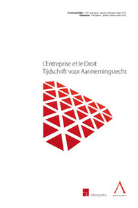 L'Entreprise et le Droit / Tijdschrift voor Aannemingsrecht