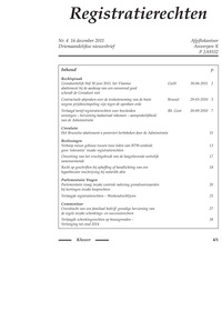 Nieuwsbrief Registratierechten
